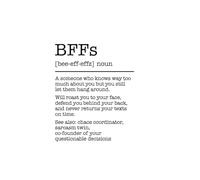 BFF Definition Notebook: Funny Sarcastic Gift for Best Friends. 120-Page Lined Journal with Message Page. Perfect for Birthdays, Inside Jokes or Friendship Laughs. 6 x 9 Inches