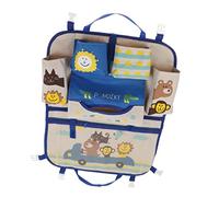 Bffcnl Organizador de Almacenamiento para Vehículos, Organizador de Asientos de Coche, Mochila Multifuncional, Tela Oxford Plegable, Práctico Y Adaptable, Azul, 52 x 41.5cm