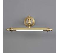 BFFGKGL Aplique de pared con espejo de tira larga minimalista Lámpara de pared frontal con espejo de baño vintage con cabezal de lámpara giratoria 3 temperaturas de color Lámpara de pared con gabinete