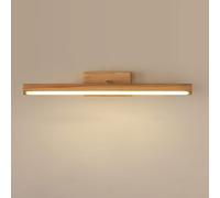 BFFGKGL Aplique de pared de tocador de tira larga de madera maciza de granja rural Espejo de maquillaje lineal moderno Luz de pared frontal Creatividad nórdica Lámpara de pared de tocador de baño para