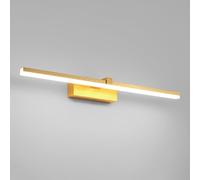 BFFGKGL Aplique de pared frontal con espejo de metal de tira larga nórdica moderna Lámpara de pared lineal minimalista para sala de estar Lámpara de pared para tocador de baño dorada de mediados de si