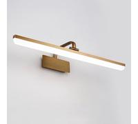 BFFGKGL Decoración del hogar Vintage Marrón Vanidad Baño Aplique de Pared Nórdico Moderno Espejo Lineal Luz de Pared Rústico Casa de Campo Tira Larga Gabinete Lámpara de Pared para Dormitorio Tocador
