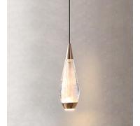 BFFGKGL Lámpara colgante de noche de cristal de burbuja de creatividad nórdica, lámpara colgante de isla de cocina dorada minimalista moderna, lámpara colgante de comedor de mediados de siglo para sal