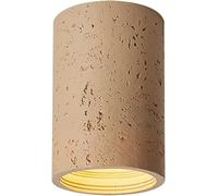 BFFGKGL Lámpara de techo de pasillo blanca retro Iluminación interior Lámpara de techo de cemento cilíndrica moderna Iluminación de techo montada Lámpara de cafés estilo Wabi Sabi japonés para isla de