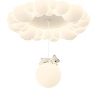 BFFGKGL Lámpara de techo moderna y minimalista con montaje empotrado para pasillo de osito, creatividad nórdica, redonda, blanca, para habitación de niños, lámpara de techo para dormitorio de mediados