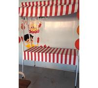 Bflcttbd Expositor para vendedores Ambulante Carrito de exhibición for Exteriores de 43,3 x 51,2 x 63 Pulgadas de Largo, Expositor de Alimentos móvil de 2 m de Altura(160x60x200 cm(63x23.6x78.7 in))