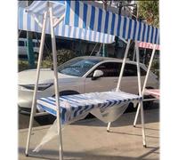 Bflcttbd Expositor para vendedores Ambulante Expositor de Mercado Azul, Plegable, for Puestos callejeros de Comida, de 59 cm de Ancho.(51.2x23.6x78.7in(130x60x200cm))