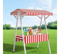 Bflcttbd Expositor para vendedores Ambulante Expositor de Puesto de Mercado Rojo, Plegable, for Puestos de Comida callejera, de 60 cm de Ancho.(51.2x23.6x78.7in(130x60x200cm))