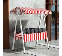 Bflcttbd Expositor para vendedores Ambulante Quiosco Comercial de 60 cm de Ancho, toldo Plegable for Exteriores, Carrito Promocional for Flores de 200 cm de Alto.(110x60x200 cm(43.3x23.6x78.7 in))