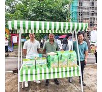 Bflcttbd Expositor para vendedores Ambulante Quiosco Comercial, toldo Exterior con Capacidad de Carga de 150 kg, Carrito Promocional for Flores de 200 cm de Altura.(130x60x200 cm(51.2x23.6x78.7 in))