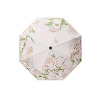 BFLCWSTD Paraguas Paraguas romántico con diseño de flores y lenguaje señas for mujer, revestimiento vinilo, for la lluvia, parasol plegable(Spring morning)