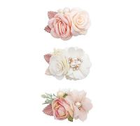 BFNAAgirl de pinzas para el pelo con diseño de flores para bebé, accesorios exquisitos para el cabello, pinzas de cocodrilo para bebés, adolescentes, niños, regalo de 3 piezas