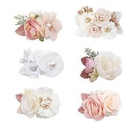 BFNAAgirl de pinzas para el pelo con diseño de flores para bebé, accesorios exquisitos para el cabello, pinzas de cocodrilo para bebés, adolescentes, niños, regalo de 6 unidades