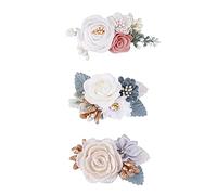 BFNAAgirl de pinzas para el pelo con diseño de flores para bebé, accesorios exquisitos para el cabello, pinzas de cocodrilo para bebés, adolescentes, niños, regalo de 3 piezas