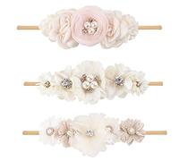 BFNAAgirl Diademas elásticas de nailon para niña, 3 unidades, accesorios para el cabello, regalo para recién nacidos y niños pequeños