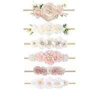 BFNAAgirl Diademas elásticas de nailon para niña, 6 unidades, accesorios para el cabello, regalo para recién nacidos y niños pequeños