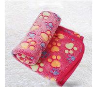 BFNDSSEOU Colchón de Perro Colchón de Entrenamiento de Perro Dog Cat Blanket Coral Fleece Multicolor Multiple Sizes Pack of 2(Rose Red,XS 40x60cm)