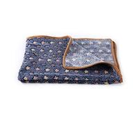 BFNDSSEOU Colchón de Perro Colchón de Entrenamiento de Perro Pet Fleece Blanket Navy Blue Multiple Sizes Pack of 2(S 20x20cm)