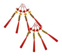 BFNDSSEOU Piezas de Calabaza, artesanía China, decoración de Adorno Artesanal de Calabaza China, Colgante de Festival, Borla roja, Paquete de 8, decoración Colgante for Coche