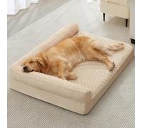 BFPETHOME Camas ortopédicas para perros grandes, sofá cama impermeable para perros con funda extraíble lavable, cama grande para mascotas con forro impermeable y parte inferior antideslizante, cama