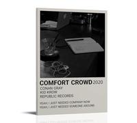 BFQMBKJUQ Conan Gray Comfort Crowd Poster Art - Pintura decorativa a prueba de humedad y resistente a la decoloración, regalos artísticos impermeables para decoración del hogar, tienda, 60 x 90 cm