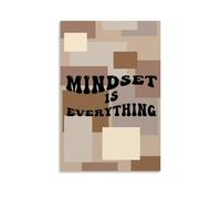 BFQMBKJUQ Mindset Is Everything - Póster decorativo a prueba de humedad, resistente a la decoloración, resistente a la decoloración, impermeable, decoración del hogar, tienda, 50 x 75 cm, estilo sin
