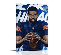 BFQMBKJUQ Póster decorativo de Caleb Williams, a prueba de humedad, resistente a la decoloración, resistente al agua, para decoración del hogar, tienda, 20 x 30 cm, estilo marco