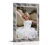 BFQMBKJUQ Póster decorativo de Emma Watson, a prueba de humedad, resistente a la decoloración, resistente a la decoloración, impermeable, decoración del hogar, tienda, 60 x 90 cm, estilo marco