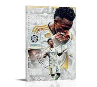 BFQMBKJUQ Vinícius Júnior - Póster decorativo de pintura a prueba de humedad, resistente a la decoloración, resistente al agua, para decoración del hogar, tienda, 20 x 30 cm, estilo marco