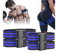 BFR Bandas de Entrenamiento de oclusión - Bandas de oclusión Ajustables para Brazos y piernas, 4 Pack, Bandas de Entrenamiento de restricción de Flujo sanguíneo, Correas de de oclusión