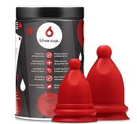 Bfree Copa menstrual 2 unidades - Copa menstrual reutilizable, sin fugas, respetuosa con el medio ambiente, tampón/almohadilla alternativa para la higiene femenina para adolescentes y mujeres -