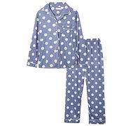 BFSGBFNTMD OtoñO E Invierno Pijamas De Manga Larga Traje De Rebeca De Solapa para Mujer Pantalones De Lunares Servicio A Domicilio La Primavera Y El OtoñO Pueden Llevar Tallas Grandes