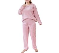 BFSGBFNTMD Pijamas para Mujer OtoñO E Invierno, Traje CáLido Engrosado De Talla Grande, Hermana Gorda, 200 Kg, Ropa Holgada para El Hogar Que Se Puede Usar Al Aire Libre