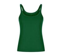 BFSWL Camiseta de tirantes para mujer, de verano, tallas grandes, cuello redondo, acanalada, corte ajustado, tirantes delgados, sin mangas, parte superior, verde, S