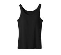 BFSWL Camiseta sin mangas para mujer con sujetador integrado, sin mangas, cuello redondo, camisola de verano, camiseta elástica y ajustada, elegante, monocolor, deporte, yoga, cami, camisetas básicas
