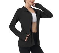BFSWL Chaqueta de manga larga de protección UV para mujer, transpirable, con capucha, para el verano, protección solar, chaqueta deportiva, protección UV, camiseta deportiva, chaqueta para correr