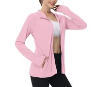 BFSWL Ropa de protección UV para mujer, chaqueta de manga larga de verano, transpirable, con capucha, protección solar, chaqueta deportiva, protección UV, camiseta deportiva, chaqueta para correr