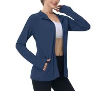 BFSWL Ropa de protección UV para mujer, chaqueta de manga larga transpirable de verano, sudadera con capucha, protección solar, chaqueta deportiva, UV-protección, camiseta deportiva, chaqueta para