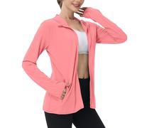 BFSWL Ropa de protección UV para mujer de manga larga chaqueta de verano transpirable sudadera con capucha de sol verano protección solar chaqueta deportiva protección UV camiseta deportiva chaqueta