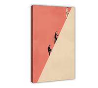 BFTIUTG Desafiando lo imposible: lienzo minimalista abstracto surrealismo para decoración de pared, pinturas para sala de estar, dormitorio, decoración de 24 x 36 pulgadas (60 x 90 cm)