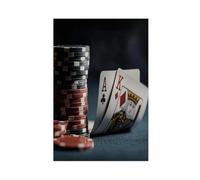 BFTIUTG Póker Chips And The Art of The Poker Game Room Póster Lienzo Decoración Dormitorio Oficina Decoración Regalo 12 x 18 pulgadas (30 x 45 cm)