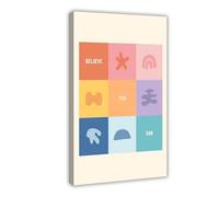 BFTIUTG Póster de lienzo para decoración de oficina con mentalidad de crecimiento frente a terapia fija, decoración de dormitorio, paisaje, oficina, habitación, regalo, 30 x 45 cm