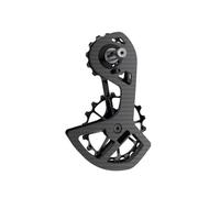 BFXXF Juego de ruedas de polea jockey de fibra de carbono con rodamientos de cerámica para bicicleta, desviadores traseros, rueda guía de 11 velocidades, soporte 34T (negro-UT)