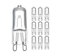 BFYNDE YFcaiheng 10 Uds G9 Bombillas halógenas G9 220V 20W / 25W / 40W / 60W cápsula Bombillas de lámpara LED Perlas insertadas lámpara de Cristal Bombilla halógena (Color : 40W)