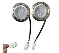 BFYNDE YFcaiheng 2 Piezas DC 12V 220V 1,5 W LED Cocina Campana extractora luz 55-60mm Extractor de Humo Ventilador lámpara 20W Equivalente halógeno (Color : 12V DC White, Size : No)