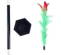 BFZOO 1 juego de varita mágica negra a flor para jugar magia cerca Magic Prop Magic Flower Stick Magic Kits accesorios juegos trucos de magia varita mágica