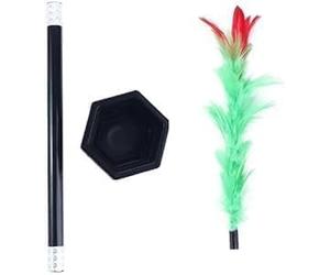 BFZOO 1 juego de varita mágica negra a flor para jugar magia cerca Magic Prop Magic Flower Stick Magic Kits accesorios juegos trucos de magia varita mágica