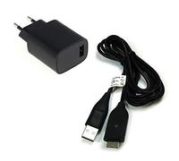 bg-akku24 Cargador y cable de datos USB para Samsung PL20, PL21, PL200, PL201, PL210, PL211, PL50, PL51, PL55, PL60, PL65, PL80, PL81, SH100, ST30, ST45, ST50, ST500, ST510, ST510, 000, ST. 5500