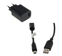 BG de akku24 Cargador y cable de carga, cable de datos, cable USB para Olympus SZ-30MR, SZ-31MR, SP-720UZ, SP-800UZ, SP-810UZ, SP 100EE, SZ-10, SZ-11, SZ-14 12, XZ-2, CB de CB-USB5/CB-USB6/CB de USB8