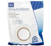BG Electrical Cinta aislante, 20 metros, color blanco